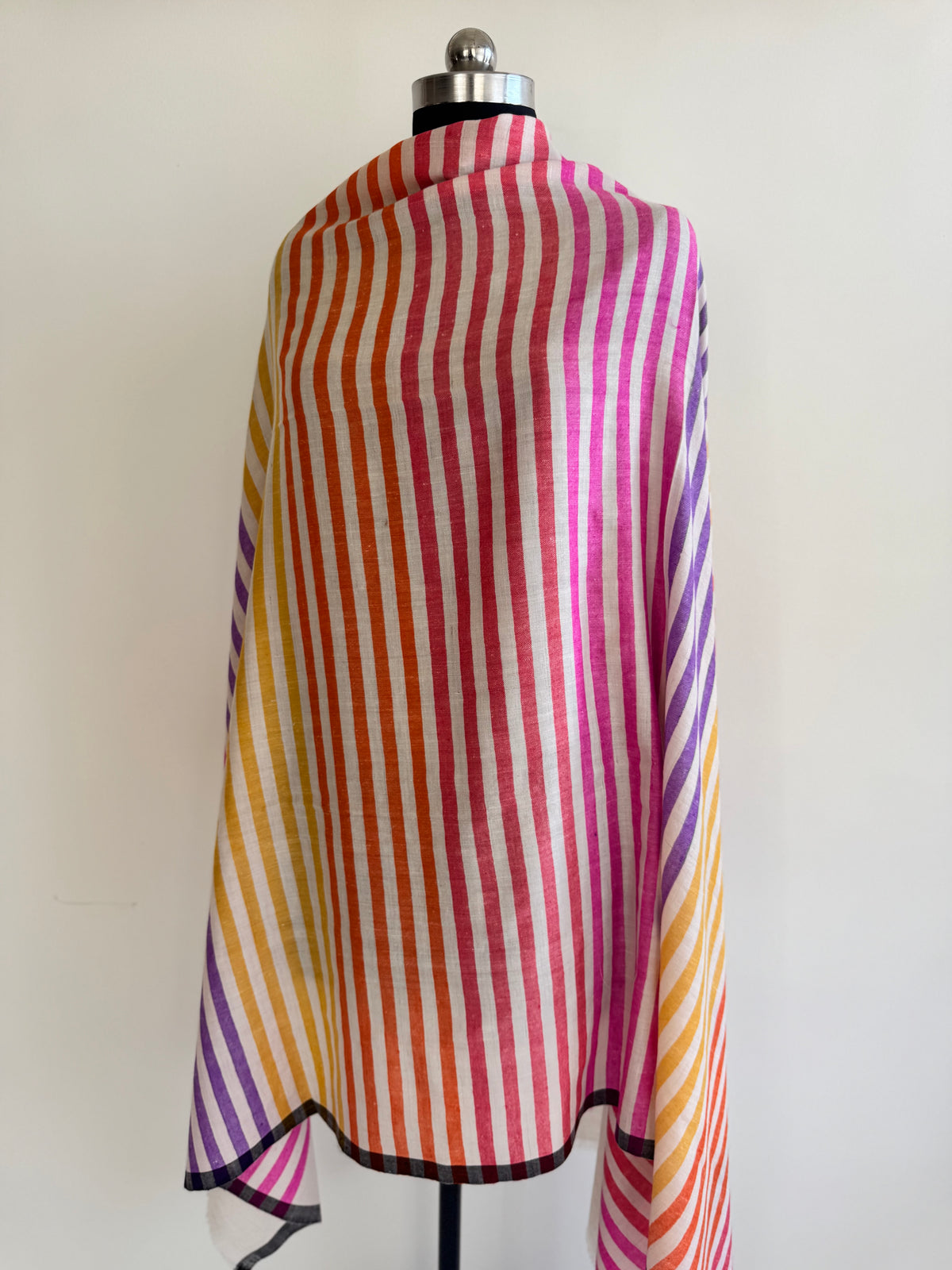 Pashmina Handloom woven strips shawl size 100 x 200 Cm
