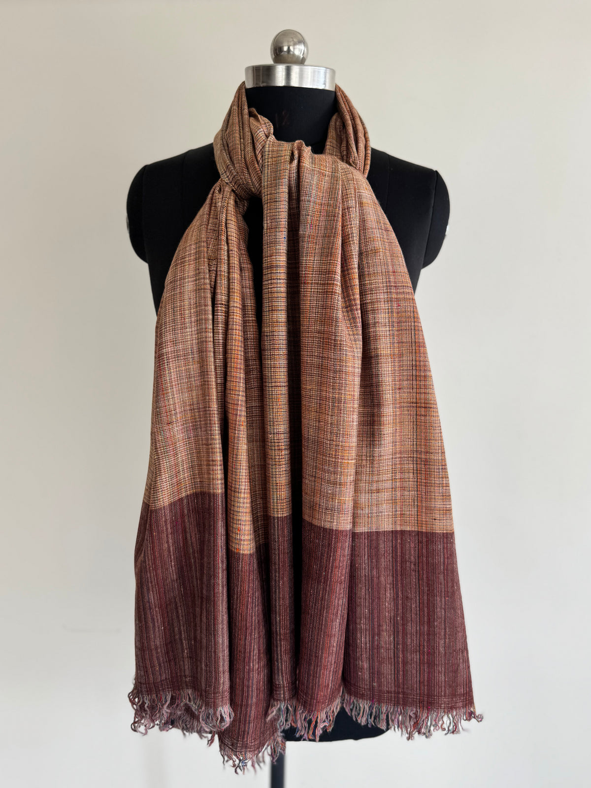 Pashmina Handloom woven strips shawl size 100 x 200 Cm