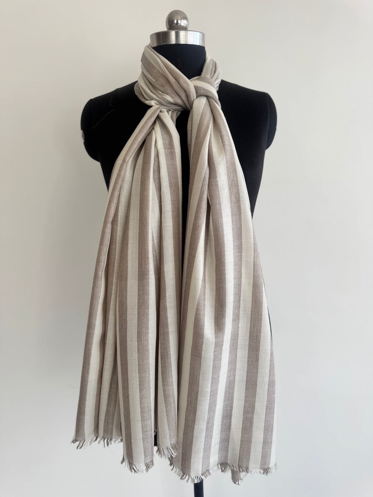 Pashmina Handloom woven strips shawl size 100 x 200 Cm