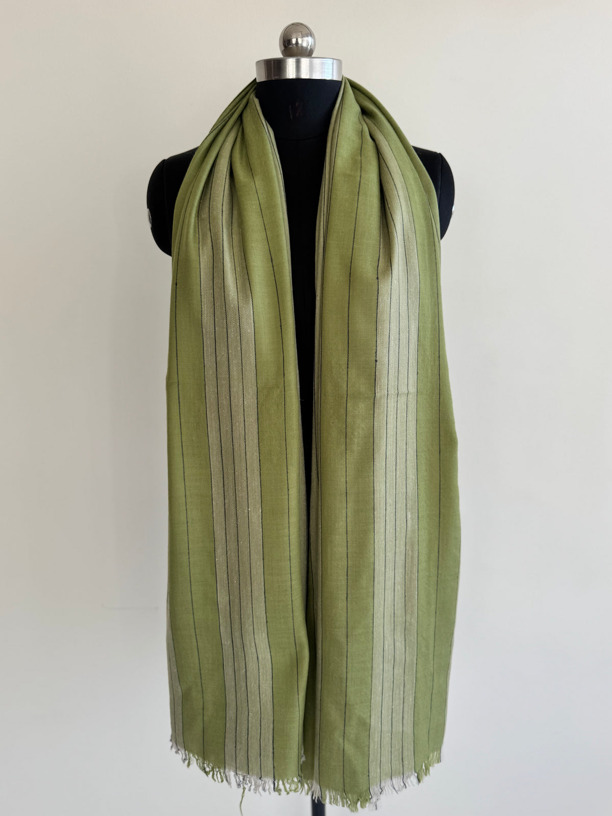 Pashmina Handloom woven strips shawl size 100 x 200 Cm