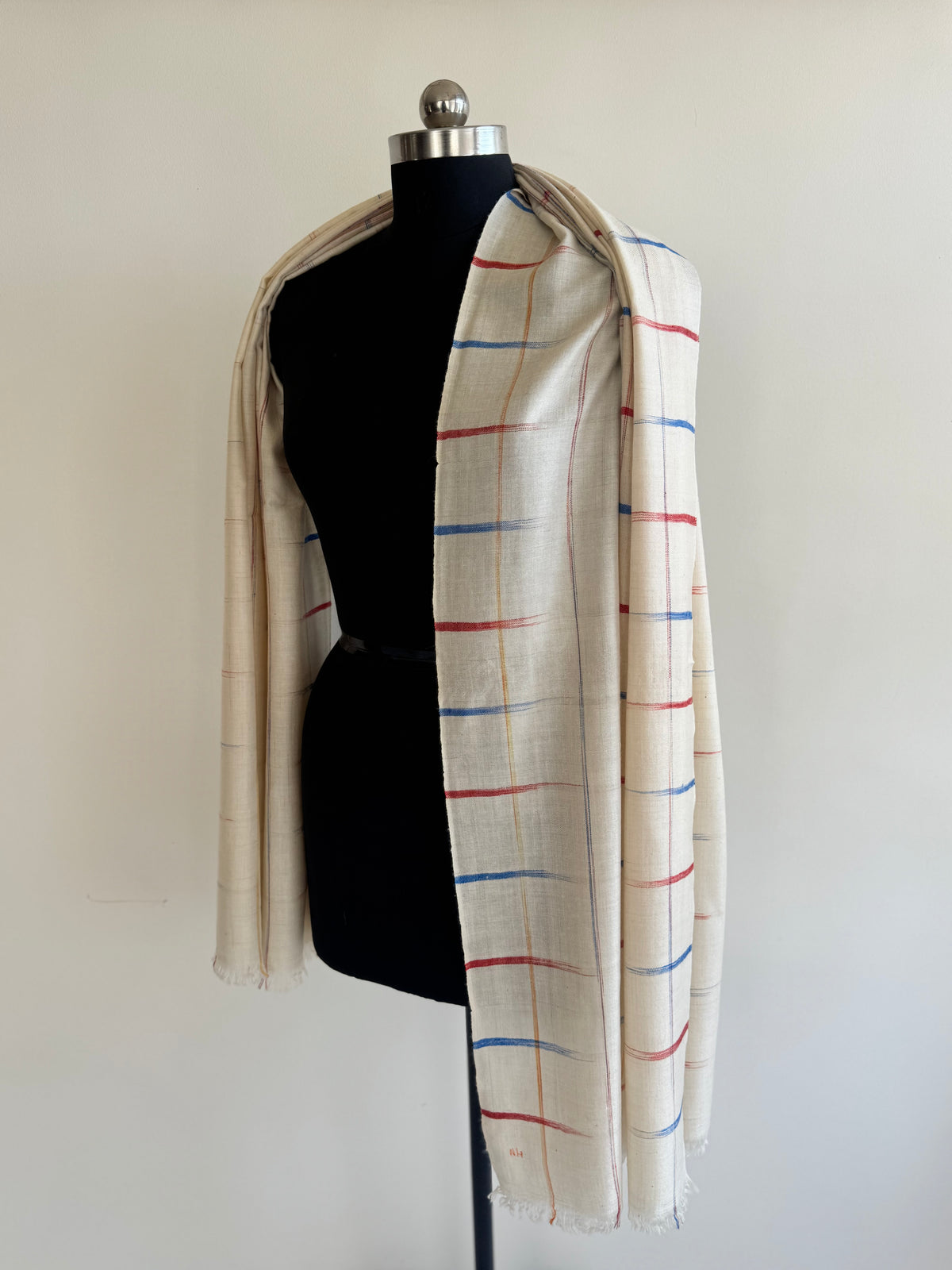 Pashmina Handloom woven stripes shawl size 100 x 200 Cm