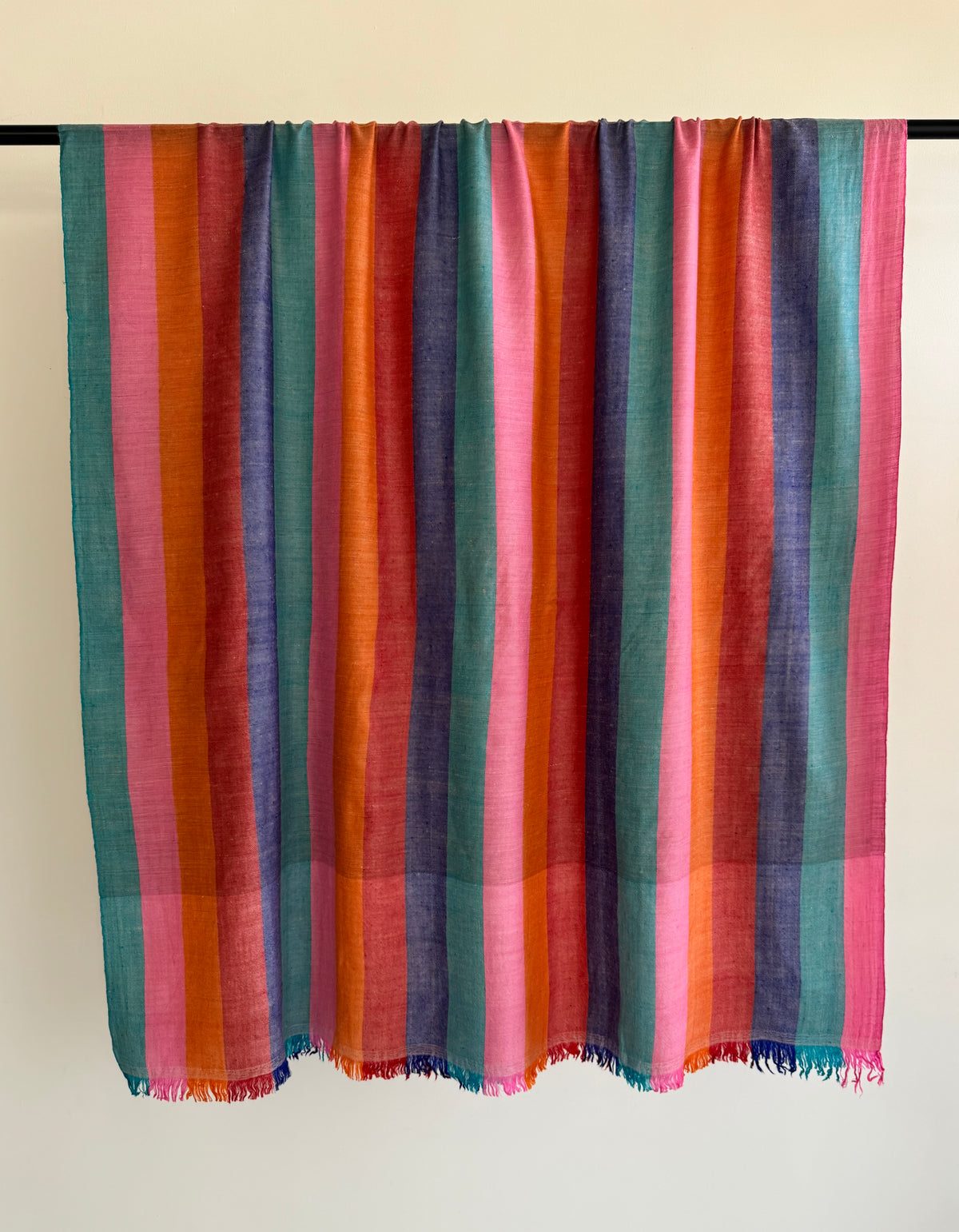 Pashmina Handloom woven strips shawl size 100 x 200 Cm