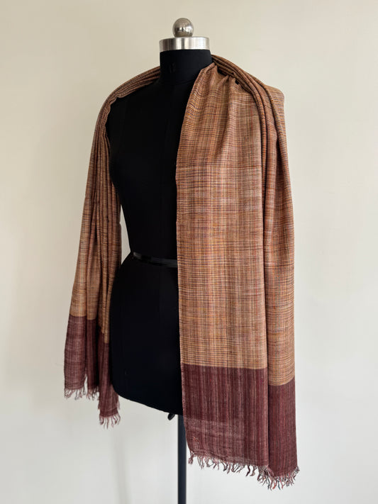 Pashmina Handloom woven strips shawl size 100 x 200 Cm