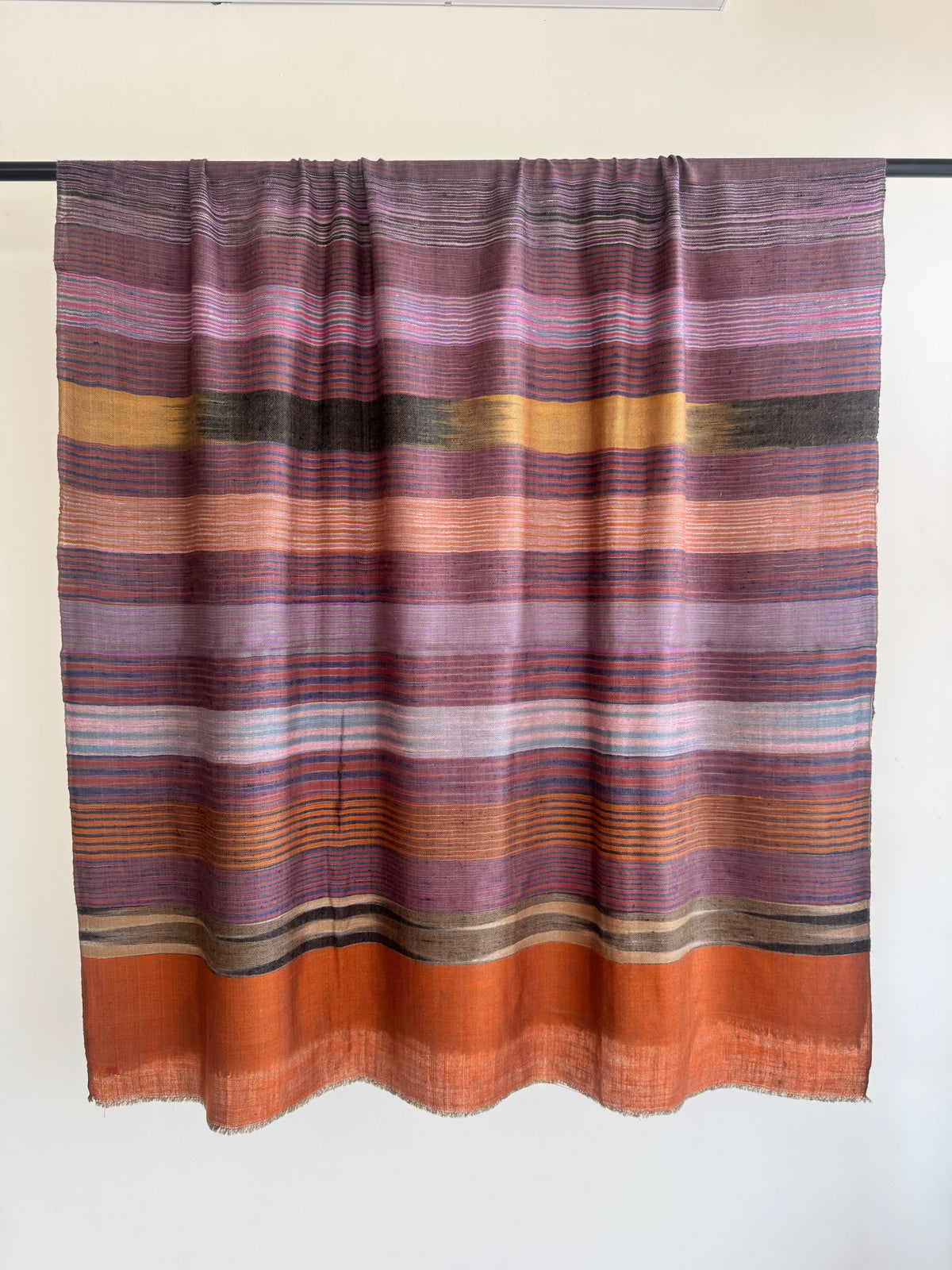 Pashmina Handloom woven strips shawl size 100 x 200 Cm