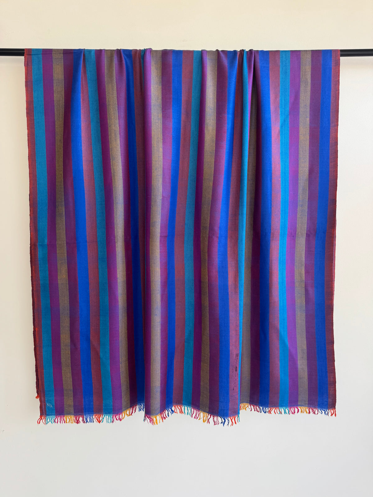 Pashmina Handloom woven stripes shawl size 100 x 200 Cm