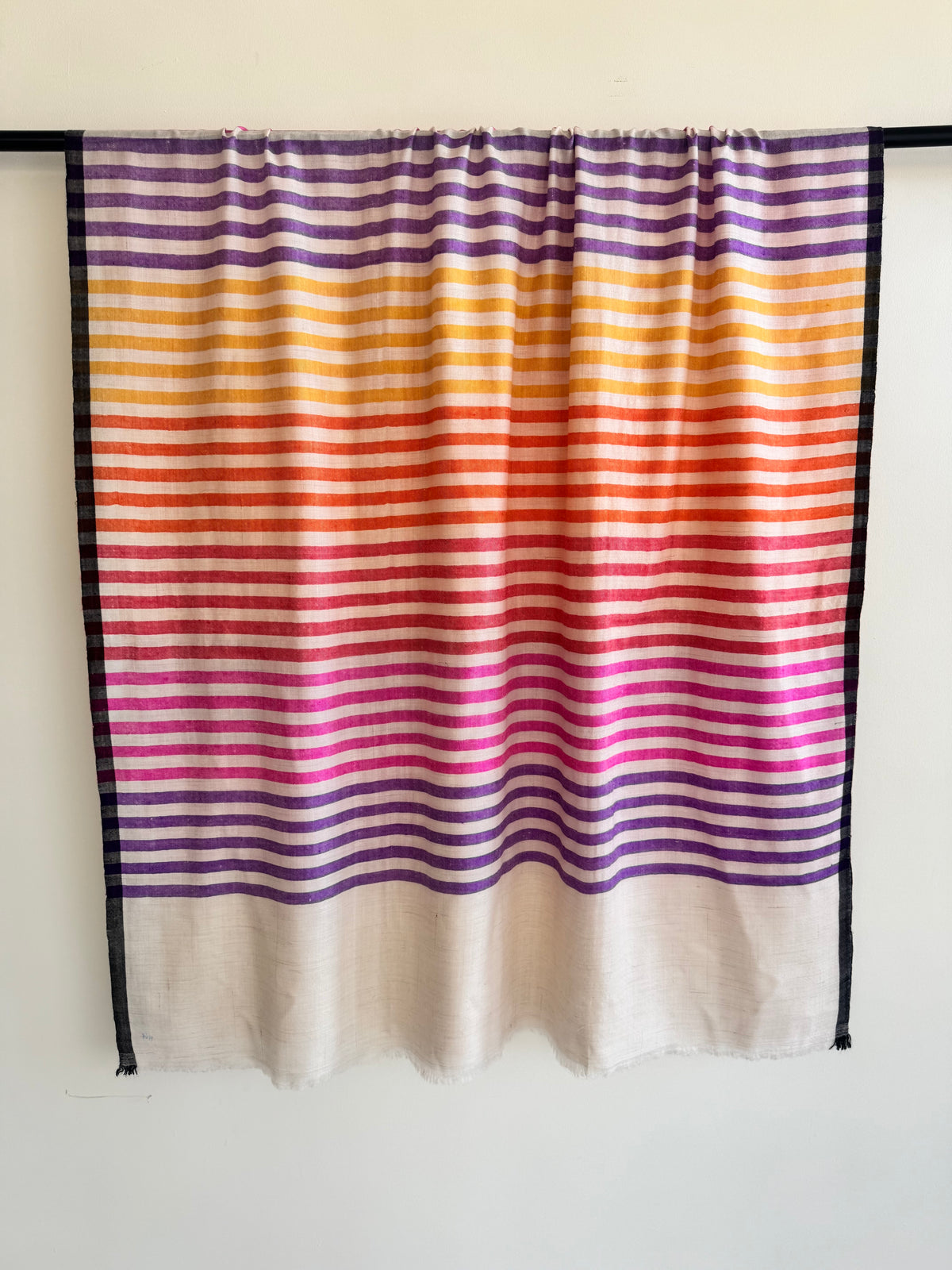 Pashmina Handloom woven strips shawl size 100 x 200 Cm