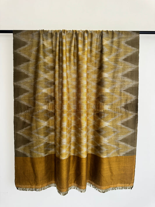 Pashmina Handloom woven ikat shawl size 100 x 200 Cm