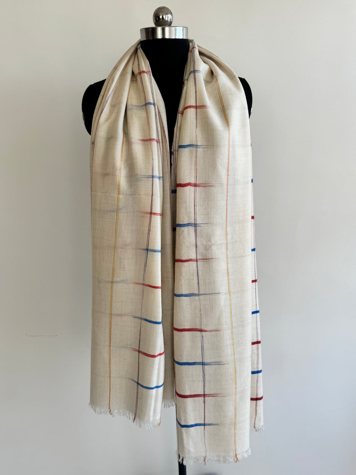 Pashmina Handloom woven stripes shawl size 100 x 200 Cm
