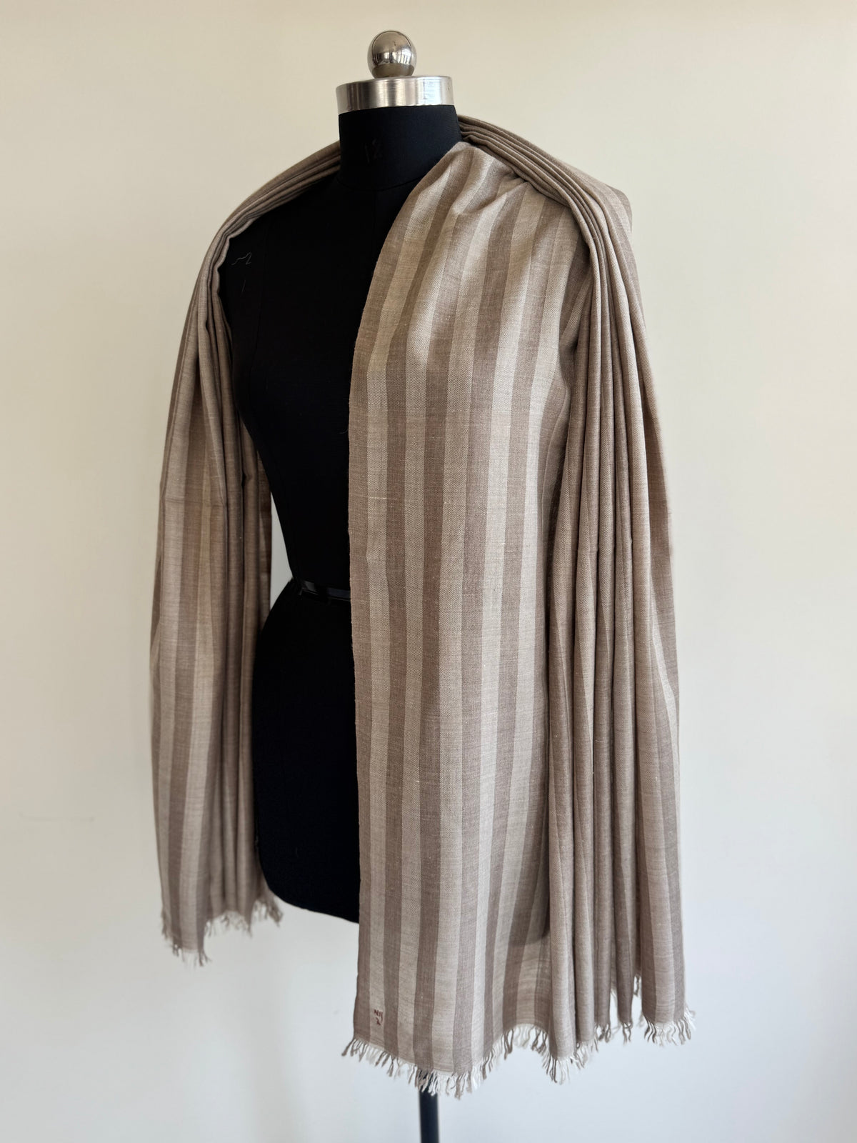 Pashmina Handloom woven stripes shawl size 100 x 200 Cm