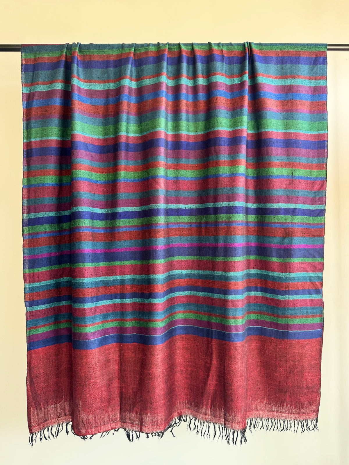 Pashmina Handloom woven strips shawl size 100 x 200 Cm