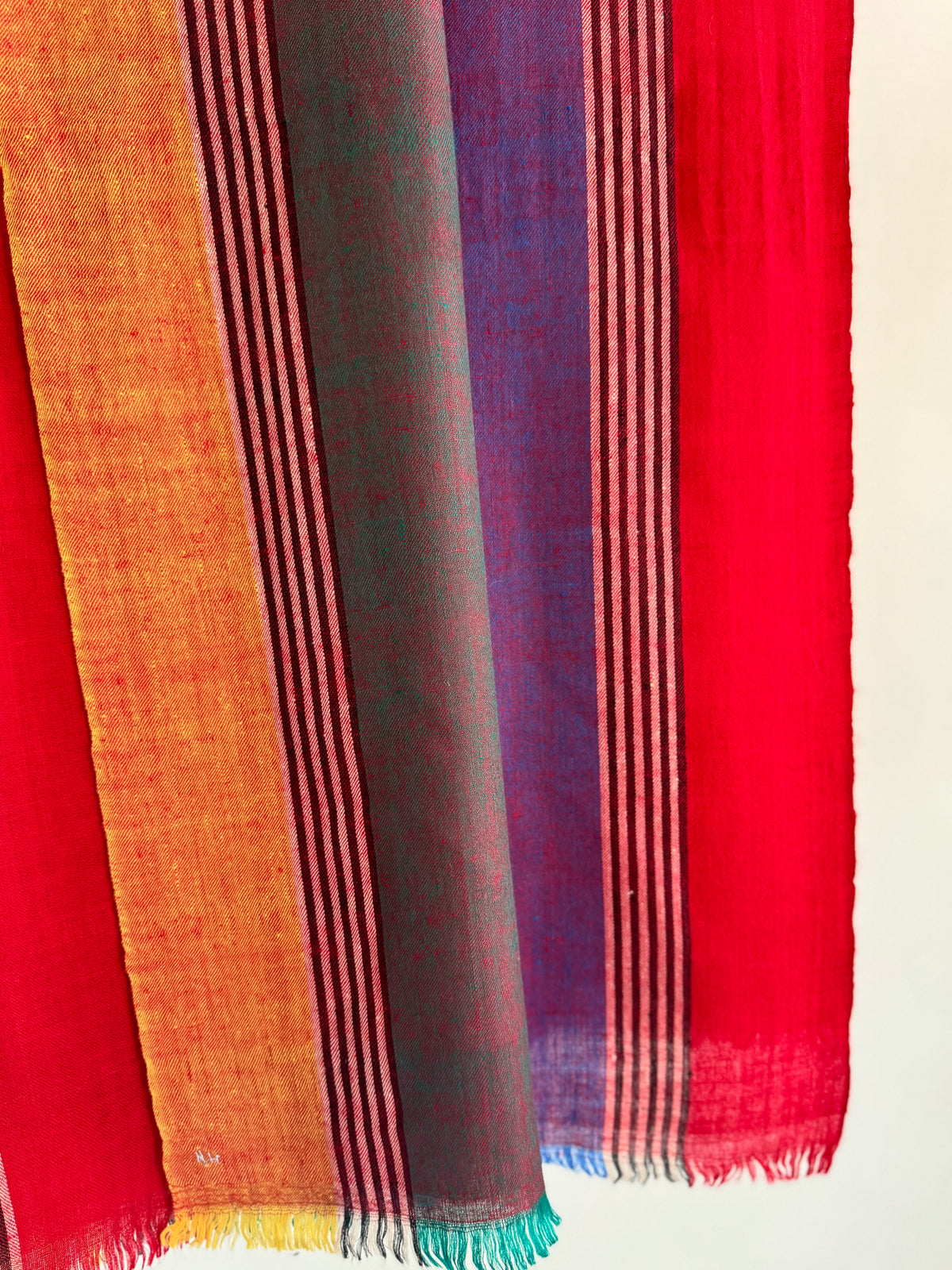 Pashmina Handloom woven strips shawl size 100 x 200 Cm