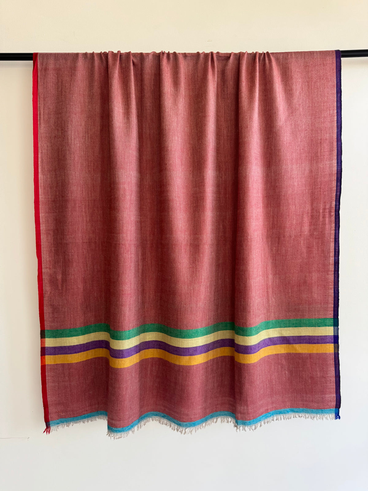 Pashmina Handloom woven stripes shawl size 100 x 200 Cm