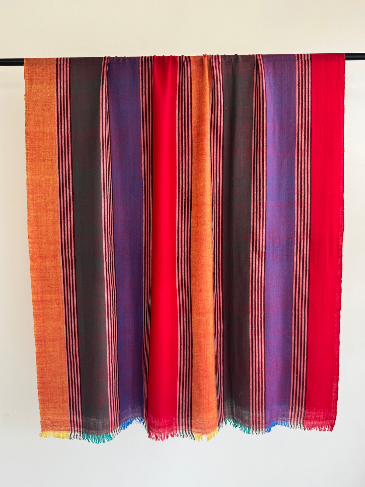 Pashmina Handloom woven strips shawl size 100 x 200 Cm