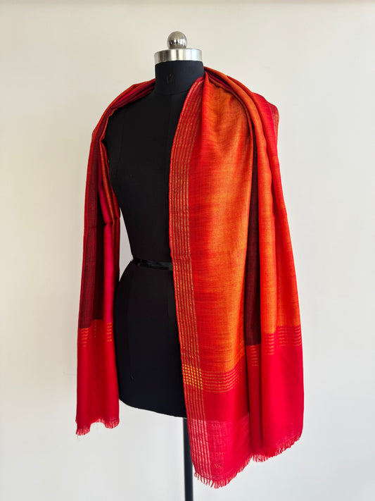 Pashmina Handloom woven ikat shawl size 100 x 200 Cm