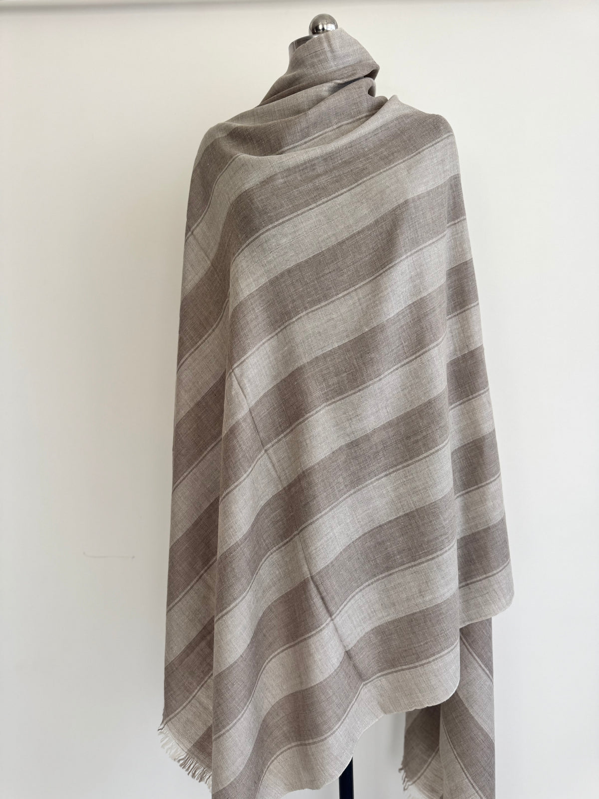 Pashmina Handloom woven check shawl size 100 x 200 Cm