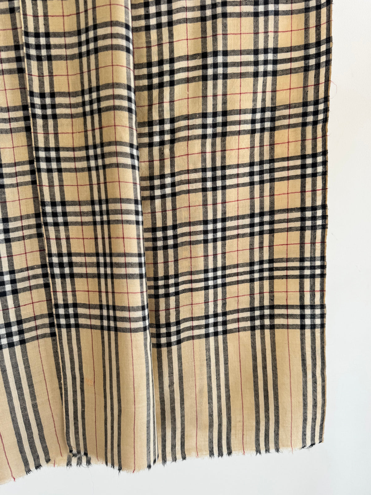 Pashmina Handloom woven check shawl size 100 x 200 Cm