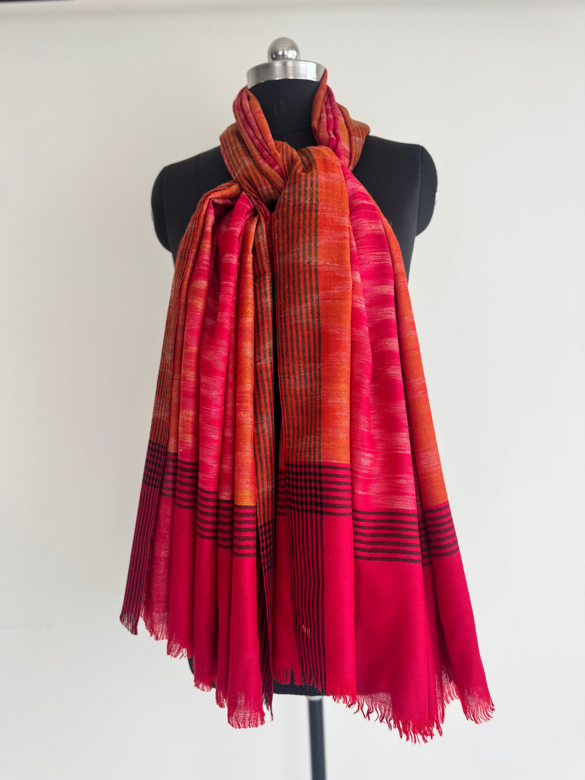 Pashmina Handloom woven ikat shawl size 100 x 200 Cm