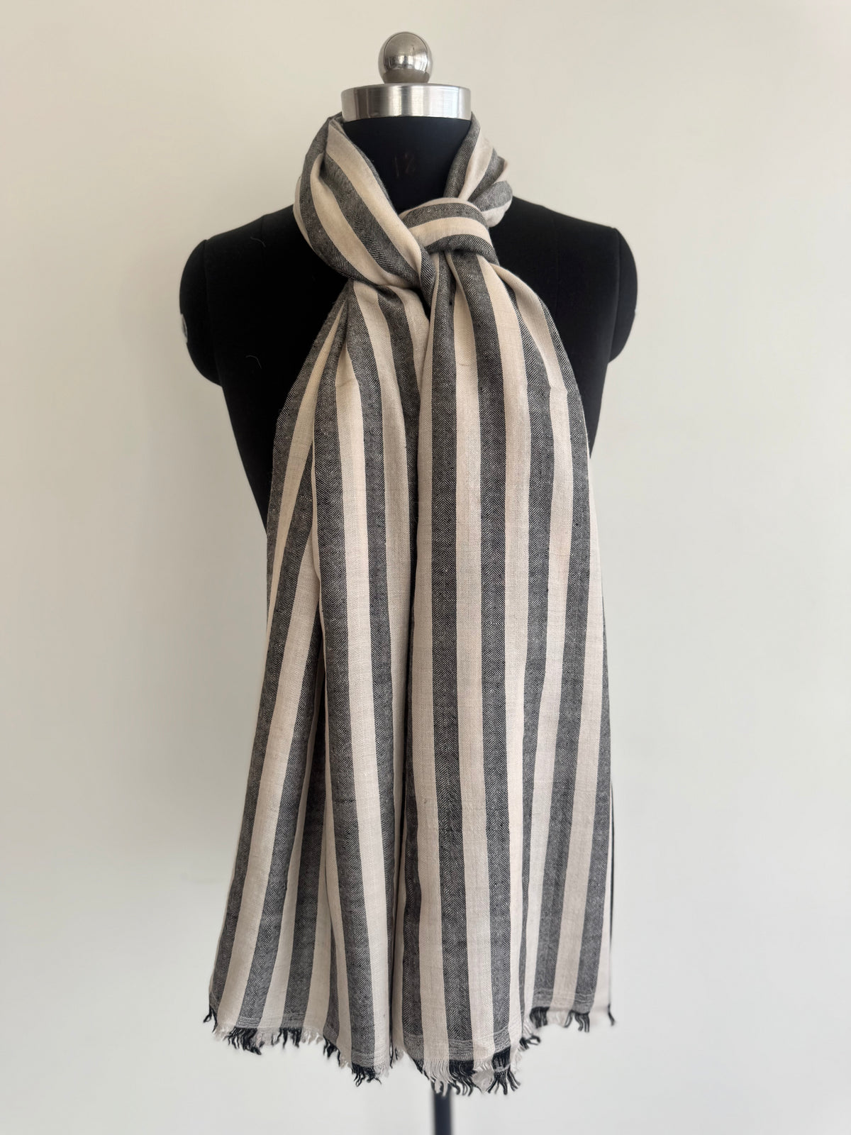 Pashmina Handloom woven strips shawl size 100 x 200 Cm