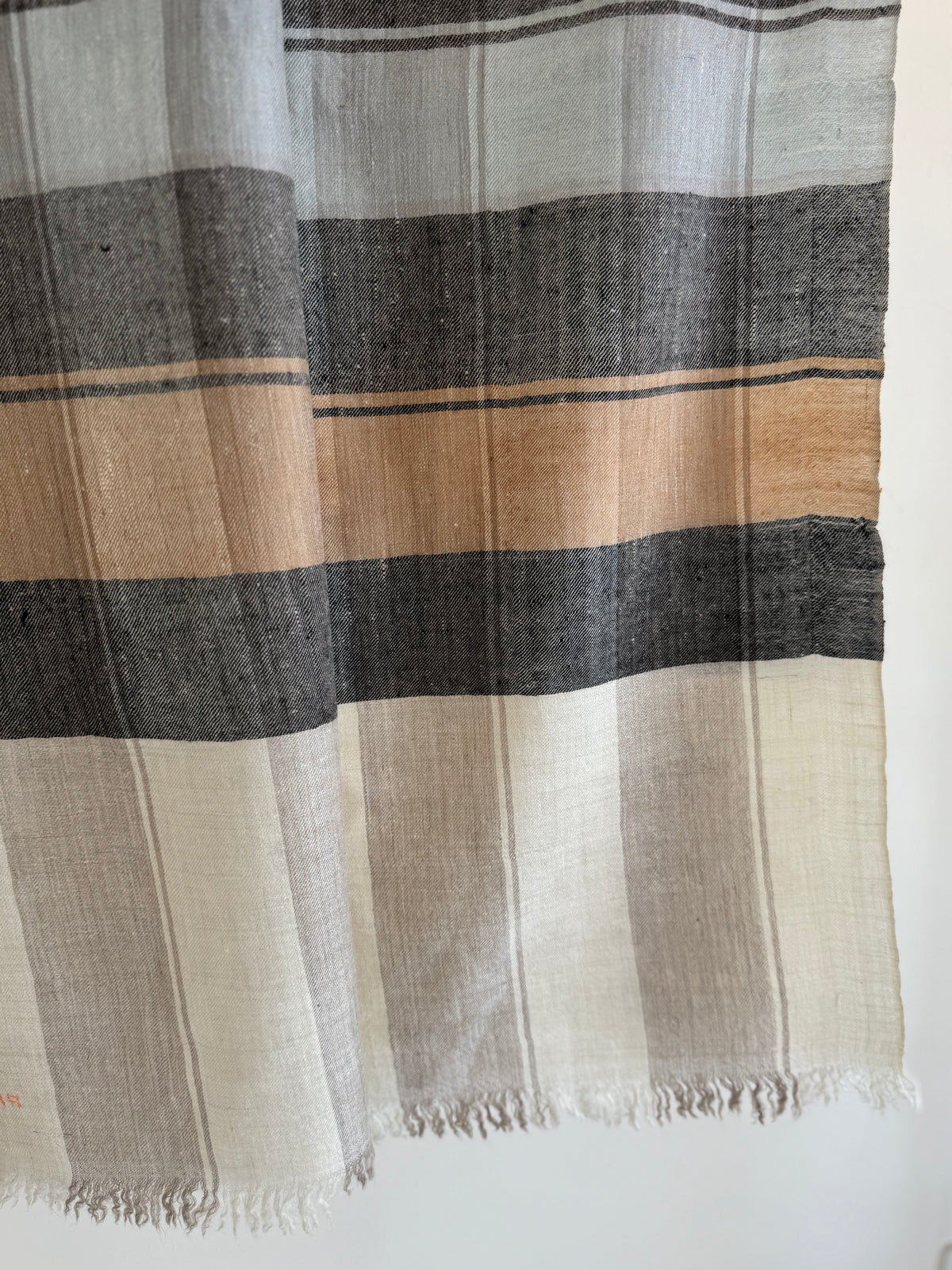 Pashmina Handloom woven check shawl size 100 x 200 Cm