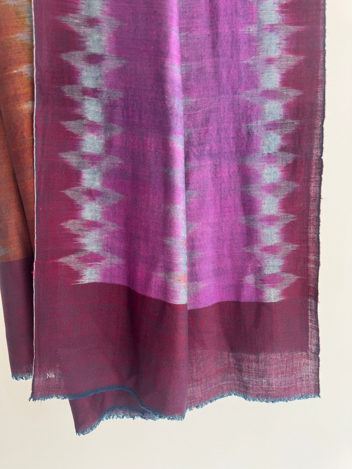 Pashmina Handloom woven ikat shawl size 100 x 200 Cm