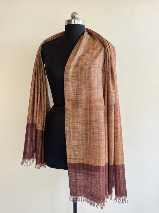 Pashmina Handloom woven ikat shawl size 100 x 200 Cm