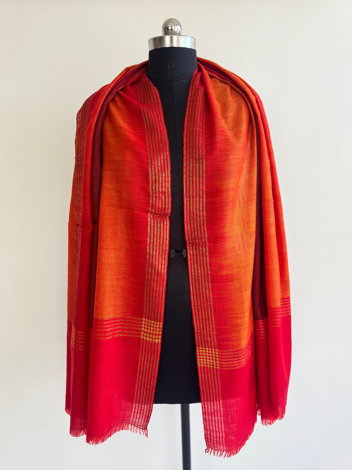 Pashmina Handloom woven ikat shawl size 100 x 200 Cm