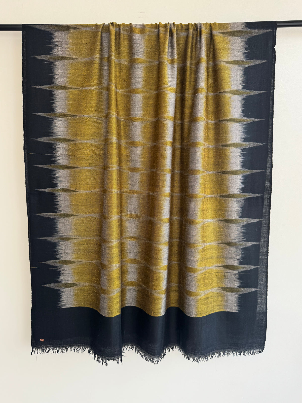 Pashmina Handloom woven ikat shawl size 100 x 200 Cm