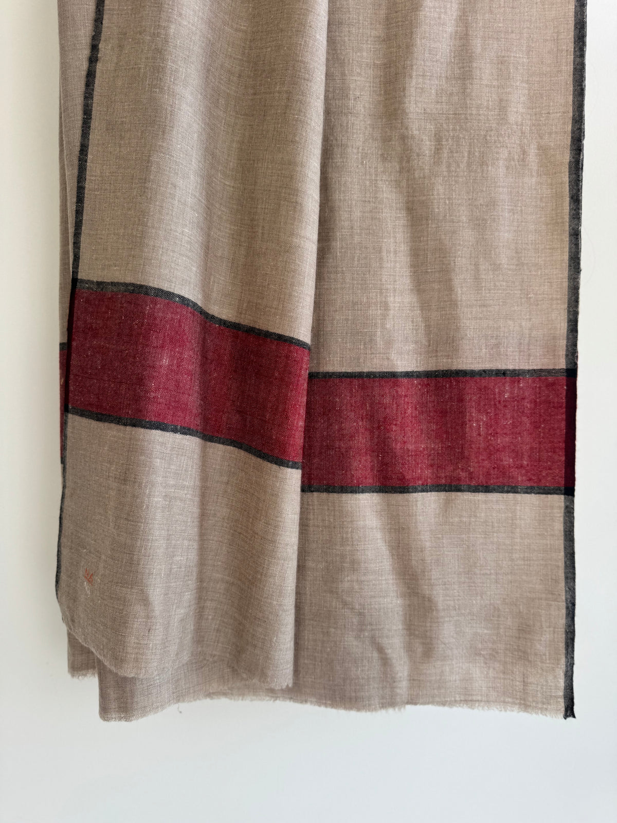 Pashmina Handloom woven strip shawl size 100 x 200 Cm