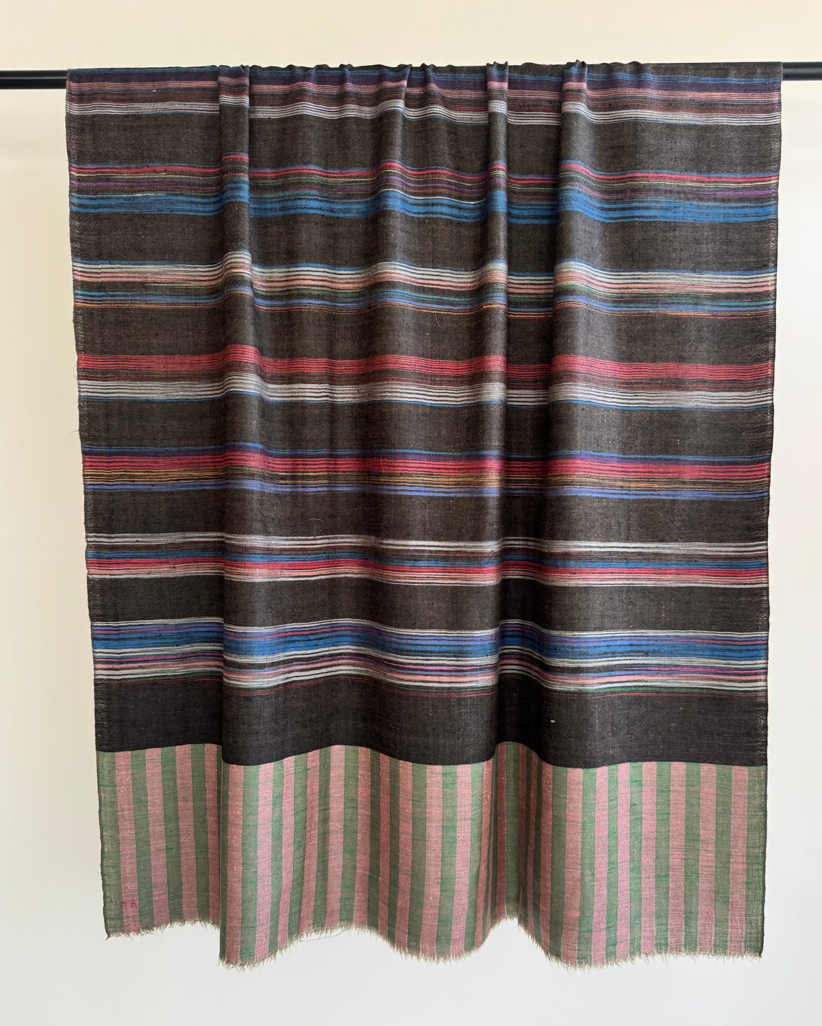 Pashmina Handloom woven strips shawl size 100 x 200 Cm