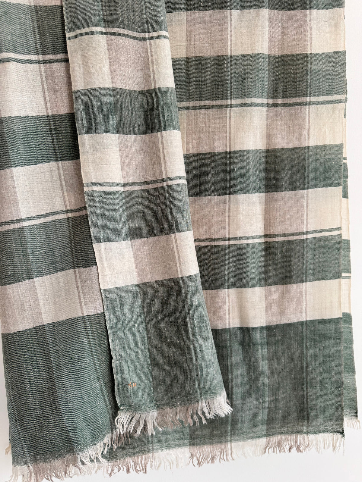 Pashmina Handloom woven check shawl size 100 x 200 Cm