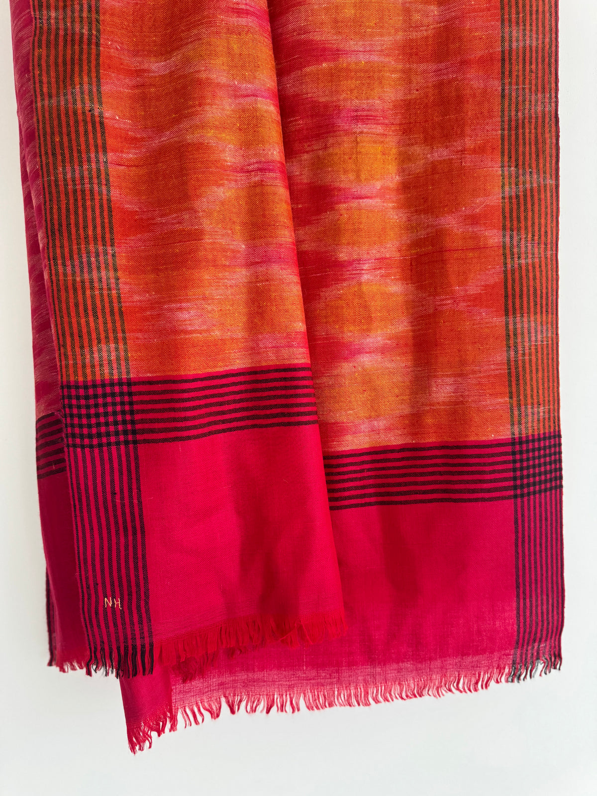 Pashmina Handloom woven ikat shawl size 100 x 200 Cm