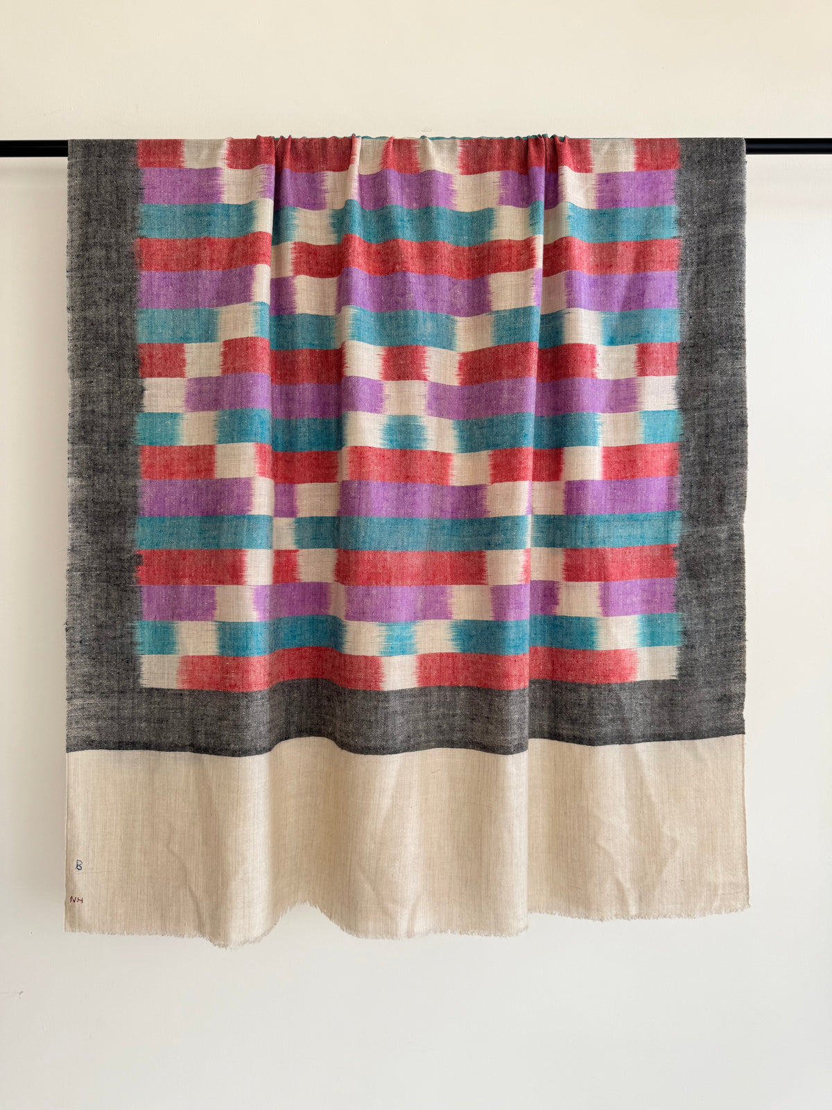 Pashmina Handloom woven ikat shawl size 100 x 200 Cm