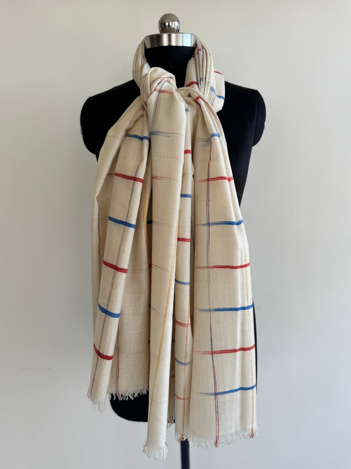Pashmina Handloom woven stripes shawl size 100 x 200 Cm