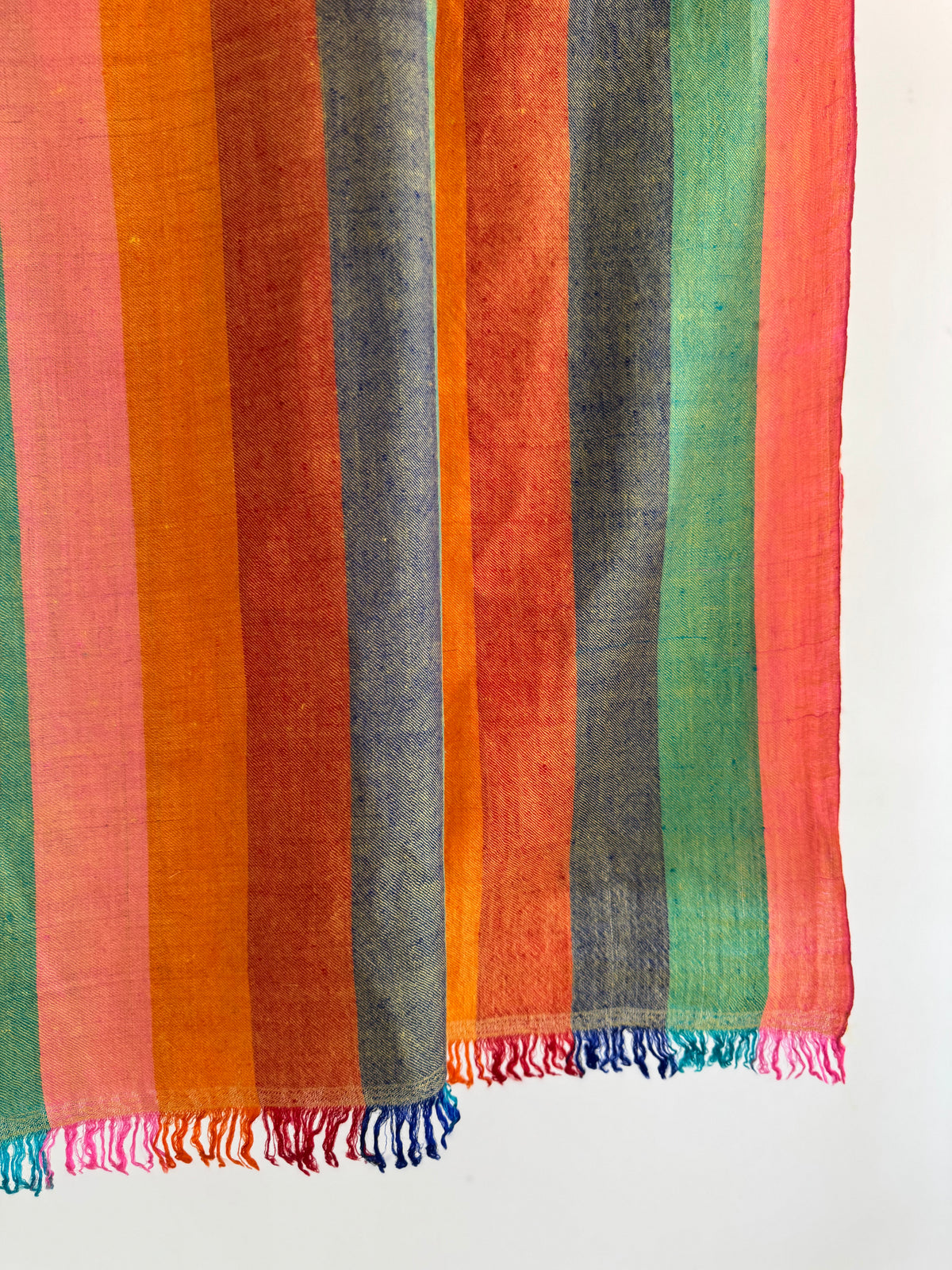 Pashmina Handloom woven check shawl size 100 x 200 Cm