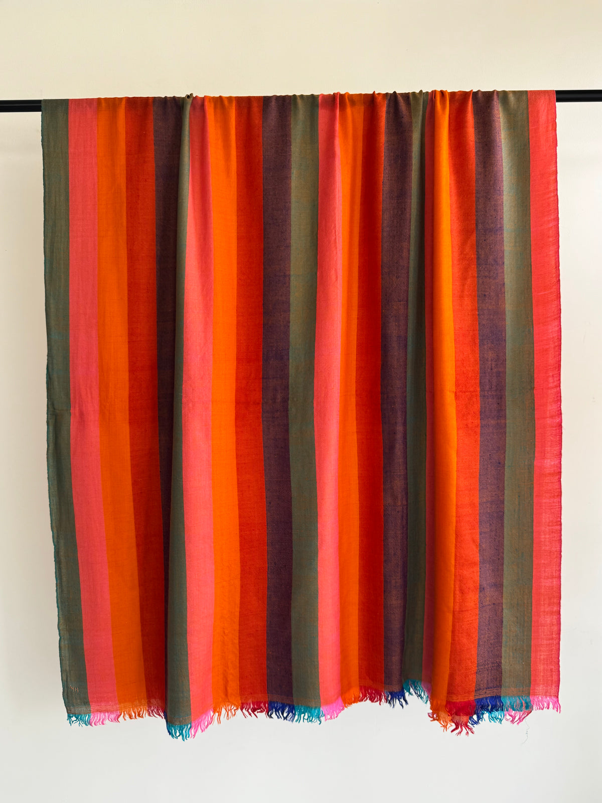 Pashmina Handloom woven strips shawl size 100 x 200 Cm