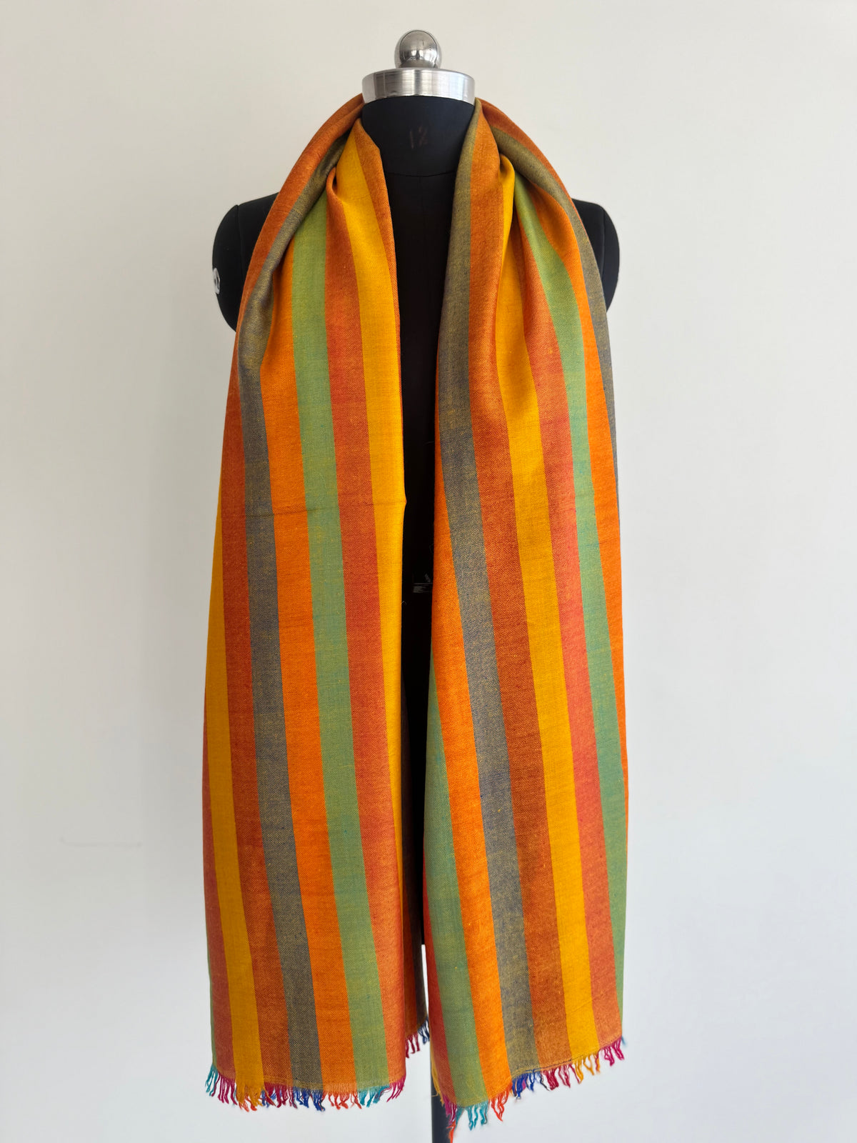 Pashmina Handloom woven strips shawl size 100 x 200 Cm