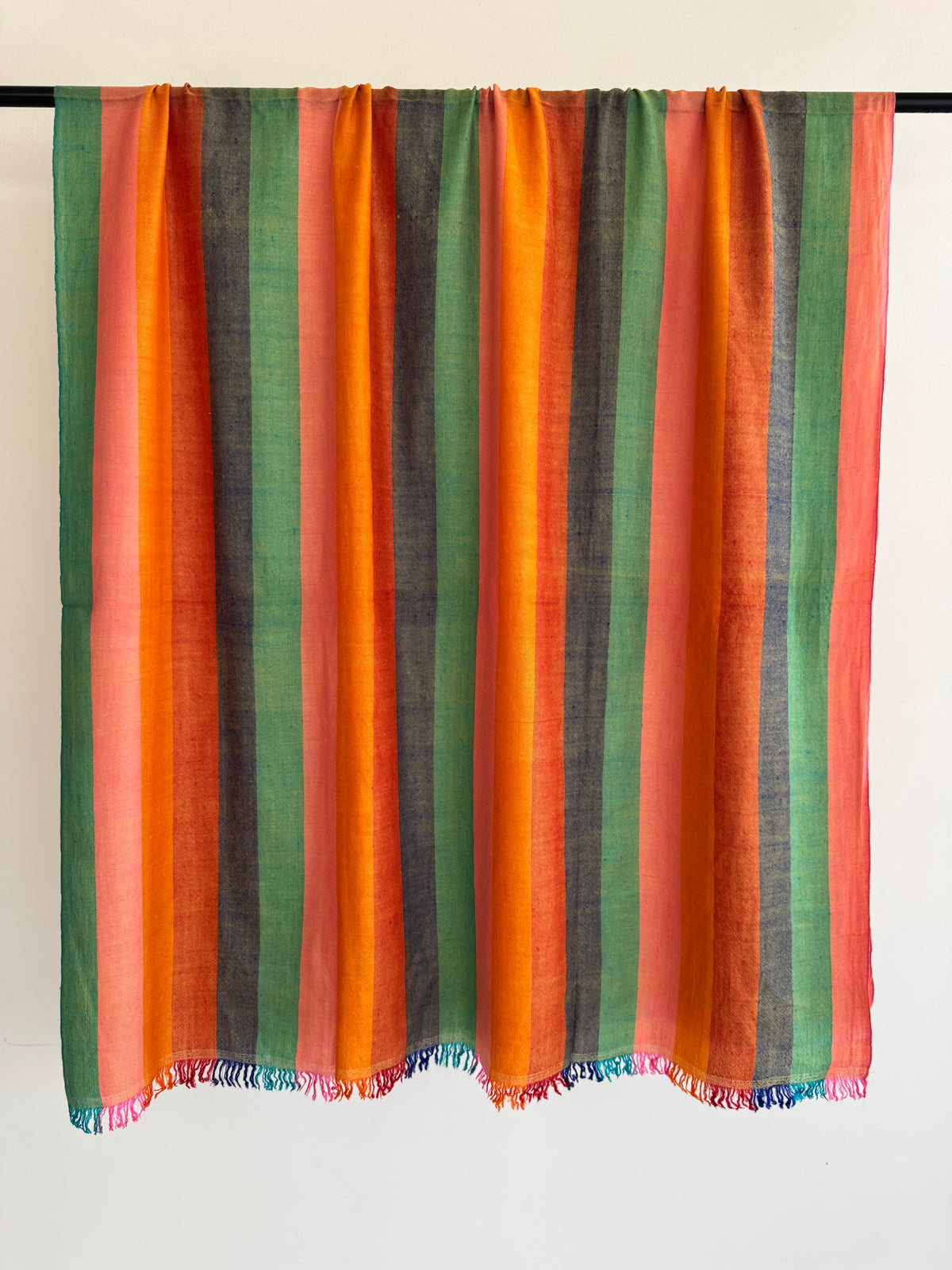Pashmina Handloom woven check shawl size 100 x 200 Cm