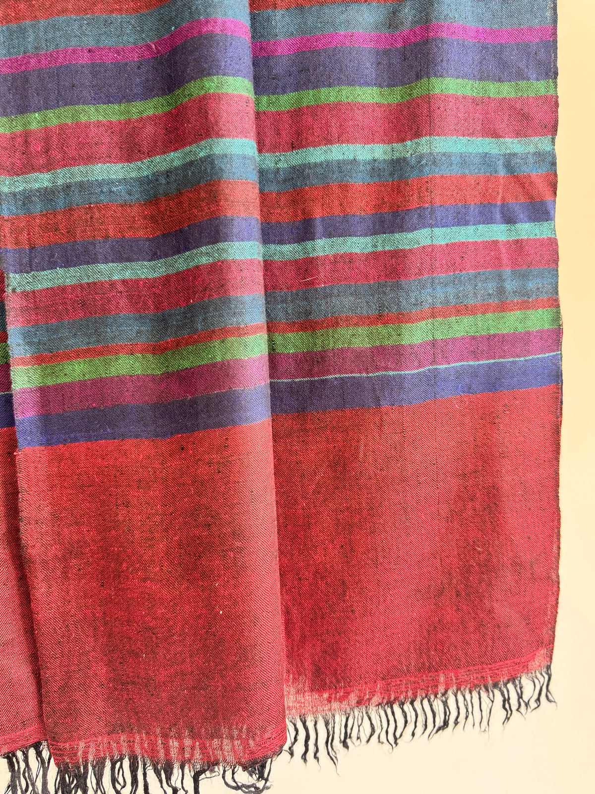 Pashmina Handloom woven strips shawl size 100 x 200 Cm