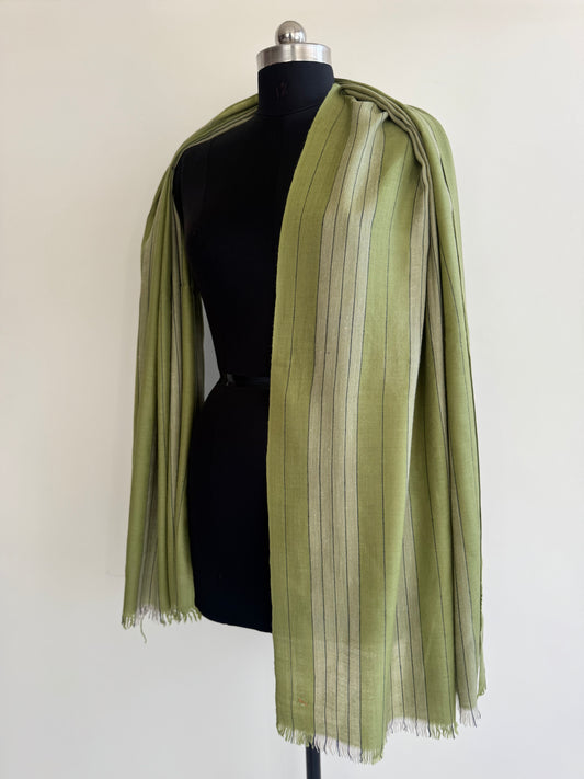 Pashmina Handloom woven strips shawl size 100 x 200 Cm