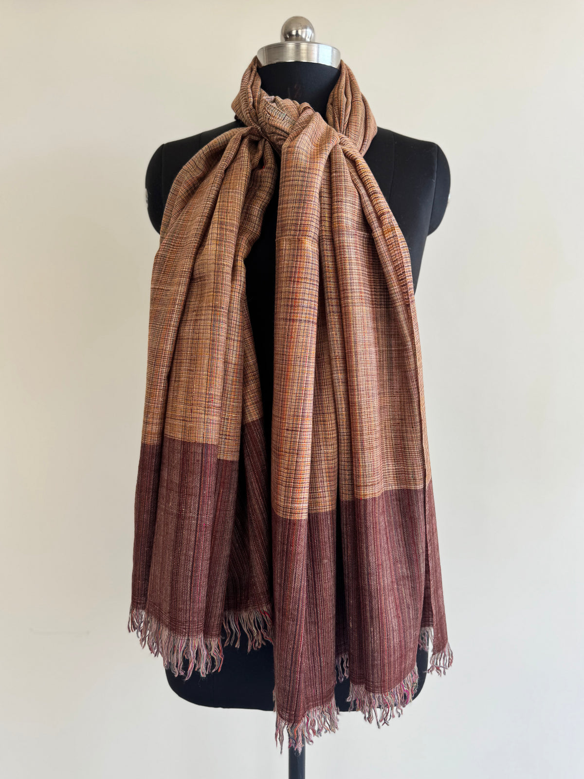 Pashmina Handloom woven ikat shawl size 100 x 200 Cm