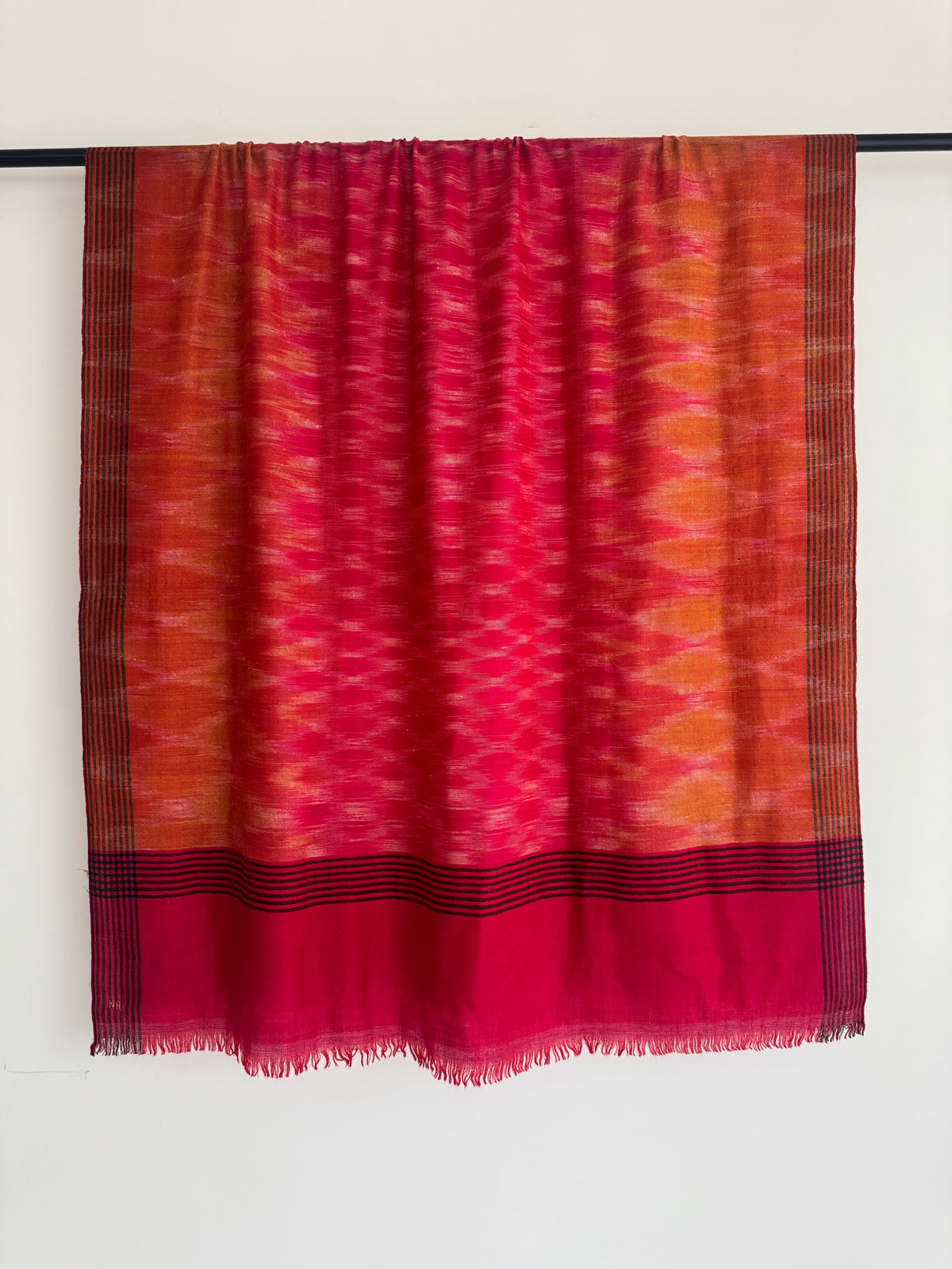Pashmina Handloom woven ikat shawl size 100 x 200 Cm