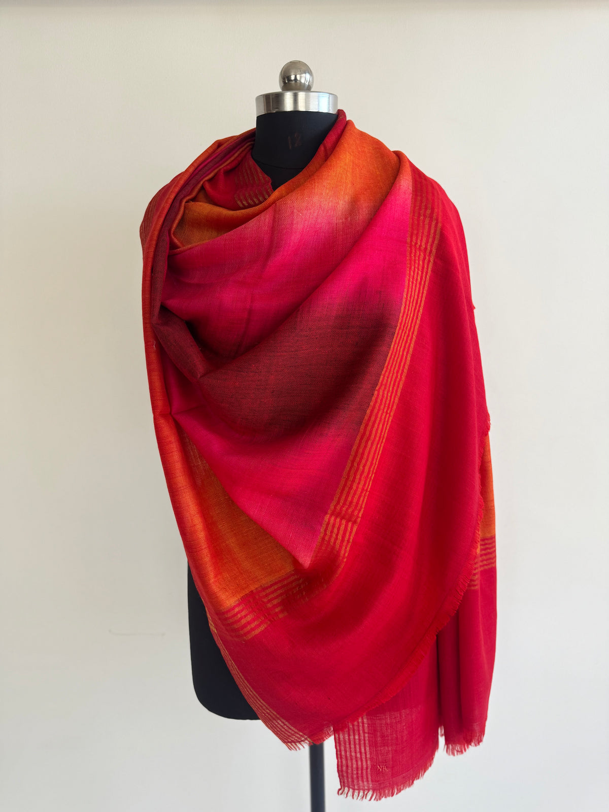 Pashmina Handloom woven ikat shawl size 100 x 200 Cm