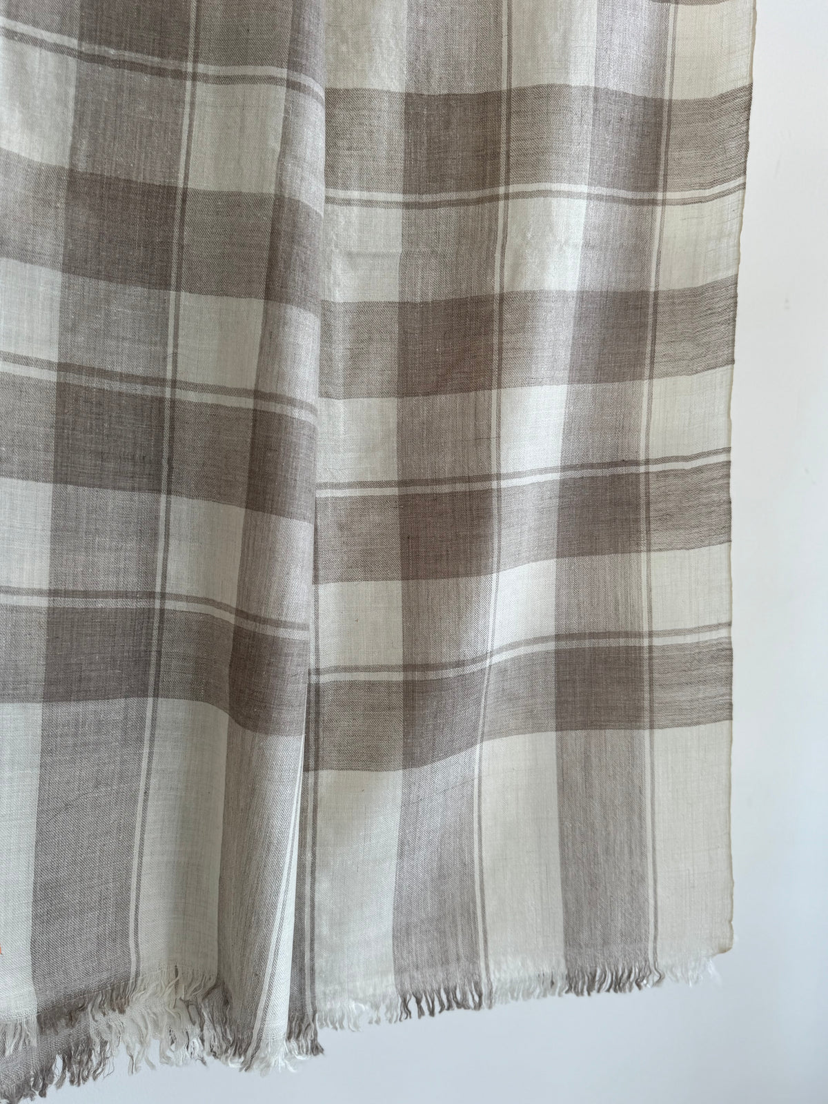 Pashmina Handloom woven check shawl size 100 x 200 Cm