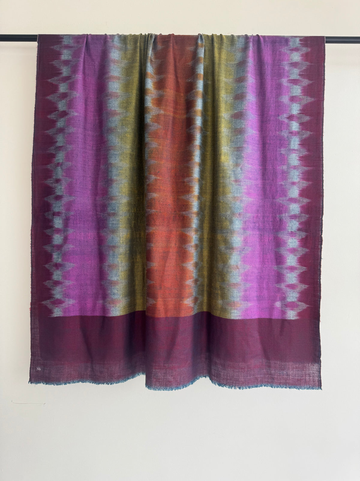 Pashmina Handloom woven ikat shawl size 100 x 200 Cm