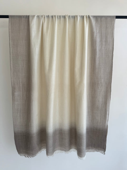 Pashmina Handloom woven natural shawl size 100 x 200 Cm