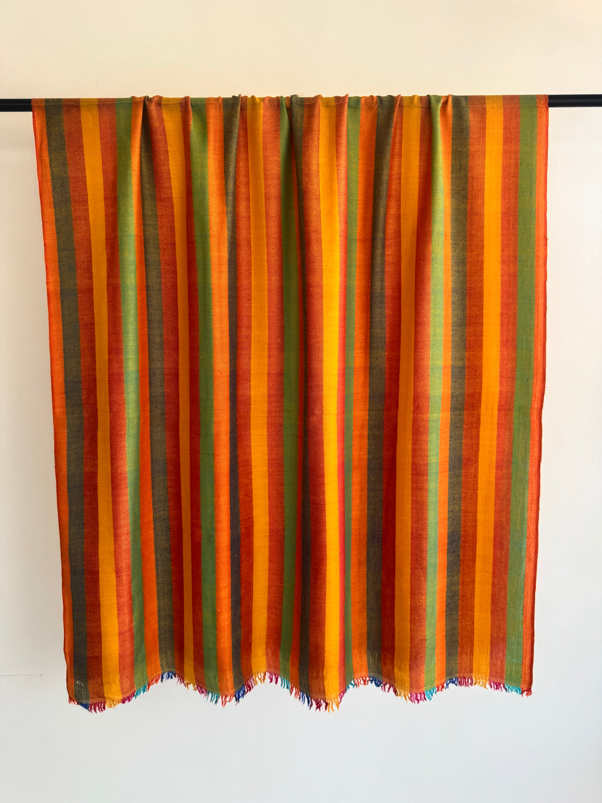 Pashmina Handloom woven strips shawl size 100 x 200 Cm